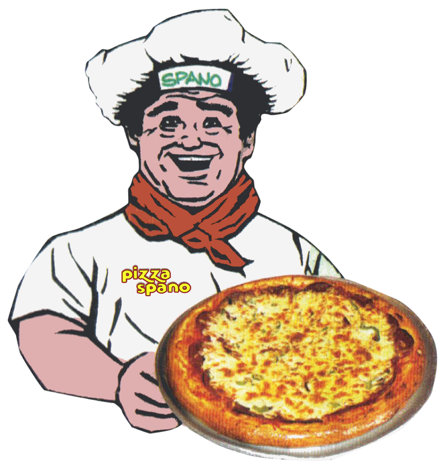 Pizza Spano Chef Mascot